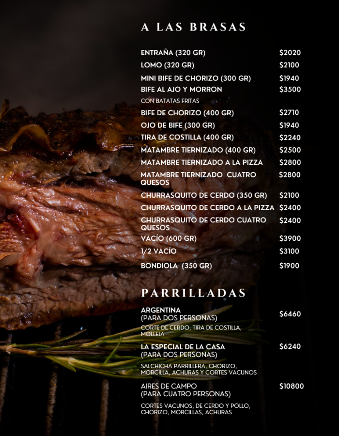 AIRES DE CAMPO MENU
