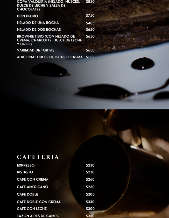 Café y postres