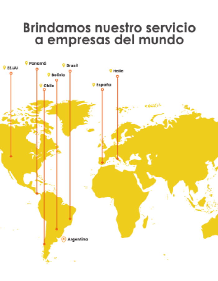 We provide our service to companies around the world